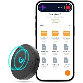 128G (1600 Hour) Magnetic Voice Activated Recorder - Nanezan Recording Device MP3 Records with 70 Hours Battery Time, USB-C Audio Recorder for Work, Lectures, Meetings, Interviews