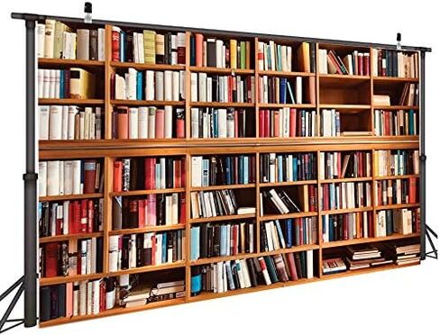 AIIKES 7x5FT خزانة الكتب خلفية التصوير الفوتوغرافي مكتبة المدرسة دراسة رف الكتب مشهد الأطفال خلفيات التصوير الفوتوغرافي خلفيات التصوير الفوتوغرافي المخصصة لاستوديو الصور 11-440 in Saudi Arabia