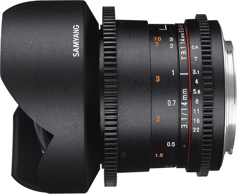 Samyang SYDS14M-C VDSLR II 14mm T3. عدسة 1 عريضة الزاوية لكاميرات Canon EF in Kuwait