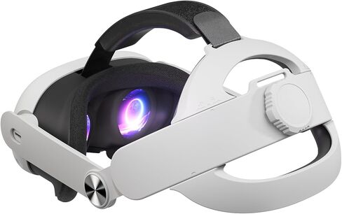حزام رأس البطارية لـ Meta Quest 3، حزام رأس قابل لإعادة الشحن بقدرة 10000 مللي أمبير في الساعة لإطالة وقت اللعب والراحة لاستبدال حزام النخبة لسماعات الواقع الافتراضي متوافق مع ملحقات Oculus Quest 3 in Kuwait