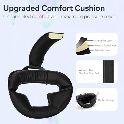 Doyosh Adjustable Meta Quest 3 Head Strap, Comfort Adjustable Elite Replacement Strap for Oculus Quest 3 Accessories, Head Straps for Enhanced Support Comfort in VR, Suitable for Children and Adults in Kuwait
