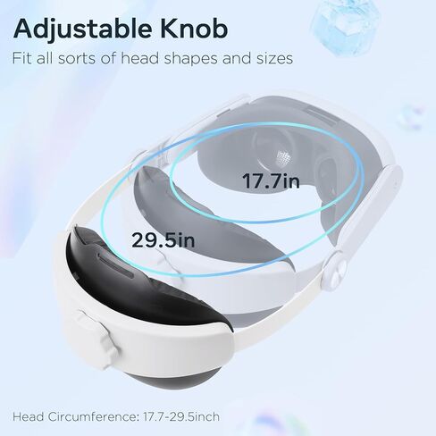 Doyosh Adjustable Meta Quest 3 Head Strap, Comfort Adjustable Elite Replacement Strap for Oculus Quest 3 Accessories, Head Straps for Enhanced Support Comfort in VR, Suitable for Children and Adults in Kuwait