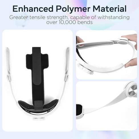 Doyosh Adjustable Meta Quest 3 Head Strap, Comfort Adjustable Elite Replacement Strap for Oculus Quest 3 Accessories, Head Straps for Enhanced Support Comfort in VR, Suitable for Children and Adults in Kuwait