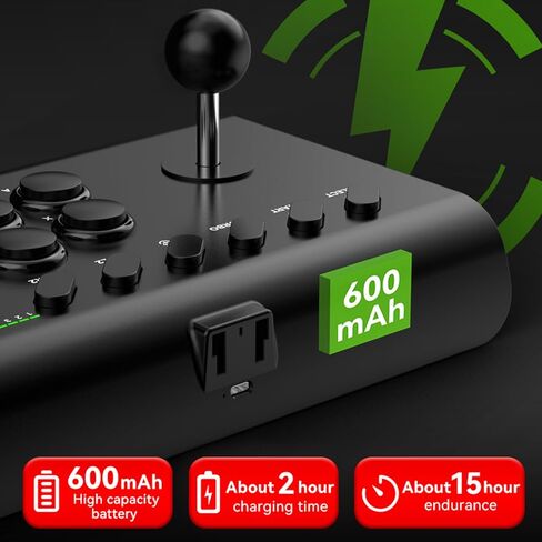 عصا التحكم arVin Arcade Fight Stick للتبديل، PS4، PS3، جهاز التحكم في Arcade Rocker لأجهزة iPhone iPad Android Tablet مع Turbo، Marco Programming، حامل هاتف للمحاكيات / الألعاب السحابية / NeoGeo mini in Kuwait