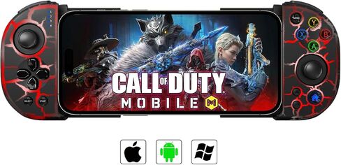 Joso Phone Controller for iPhone, Android, wireless Game Joystick with Hall Effect Joystick/Turbo, RGB Controller for iPhone 16/15/14/13/12 Series, Galaxy S24/23/S22/S21 Series Play COD Mobile & More in Kuwait