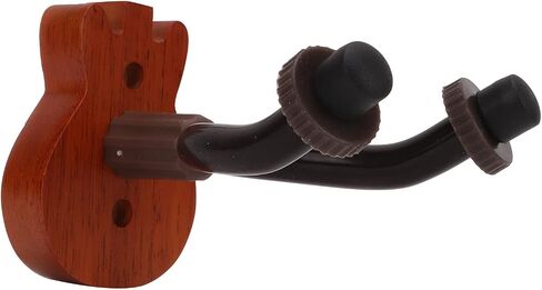 Guitars Hook, Soft Padded Cover Guitar Wall Mount Bracket Beech + Metal Elegant Easy To Install Vintage Brown for Banjo in Saudi Arabia