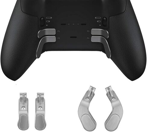 ملحقات استبدال وحدة التحكم بعصي الإبهام المعدنية لجهاز Xbox One Elite Series 2، مجموعة الأزرار المغناطيسية البديلة 16 في 1 تتضمن 6 عصي تحكم، 4 مجاذيف، 2 وسادات D، 4 أدوات (ذهبي كروم) in Saudi Arabia