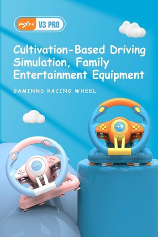 PXN V3II Gaming Racing Wheel with Pedal PC Steering Wheel 180 Degree steering Wheel for PC, PS3, PS4,Xbox One, Xbox Series X/S,N-Switch (orange) in Saudi Arabia