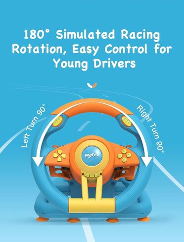 PXN V3II Gaming Racing Wheel with Pedal PC Steering Wheel 180 Degree steering Wheel for PC, PS3, PS4,Xbox One, Xbox Series X/S,N-Switch (orange) in Saudi Arabia