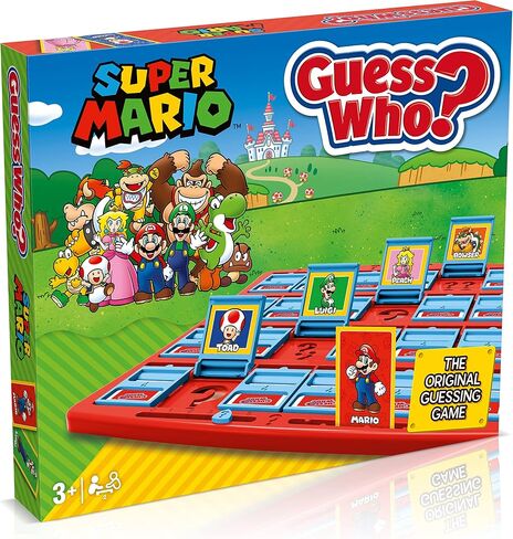 Winning Moves Super Mario Guess Who? Board Game, Play with Classic Nintendo Characters Including Mario, Luigi, Peach, Bowser, and Donkey Kong, 2 Players Makes a Great Gift for Ages 3 Plus in Saudi Arabia
