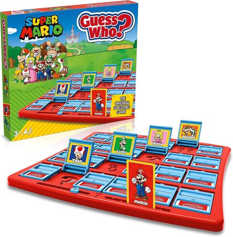 Winning Moves Super Mario Guess Who? Board Game, Play with Classic Nintendo Characters Including Mario, Luigi, Peach, Bowser, and Donkey Kong, 2 Players Makes a Great Gift for Ages 3 Plus in Saudi Arabia