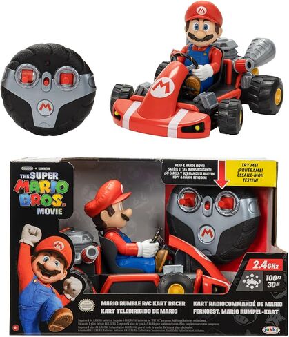 Nintendo Mario Rumble Kart RC Racer 2.4Ghz, with full function steering create 360 spins, whiles and drift! - Up to 100 ft. Range - For Kids ages 4+ in Kuwait