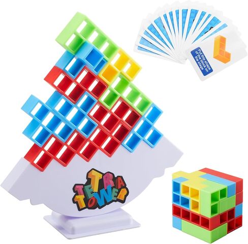 Usoway 48 قطعة من لعبة برج تيترا، لعبة كومة هجوم التراص، ألعاب لوحية للأطفال، لعبة برج الفريق للبالغين، لعبة برج تتريس in Kuwait
