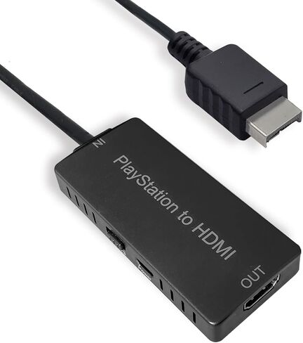 كابل HDMI عالي الدقة من KUSTOMAZING لجهاز Playstation 2 ولوحدة تحكم Playstation 1، ومحول PS1/PS2 إلى HDMI جودة فيديو محسنة، ومحول HD مع مفتاح 4:3/16:9، بدون تردد راديو in Kuwait