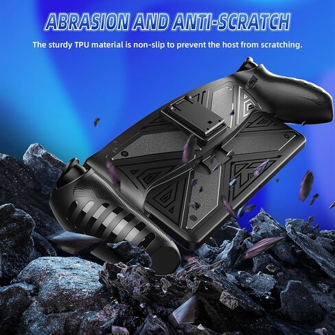 حافظة حماية جوريكسر لبوابة بلاي ستيشن مع مسند، حامل واقي من السيليكون المرن الناعم، حماية كاملة وملحقات غطاء مقبض غير قابل للانزلاق لمشغل بلاي ستيشن عن بعد - أسود in Kuwait