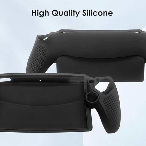 Qoosea for Sony Playstation Portal Case سيليكون ممتص للصدمات مضاد لبصمات الأصابع ومقاوم للخدش لبوابة Playstation - أسود in Saudi Arabia