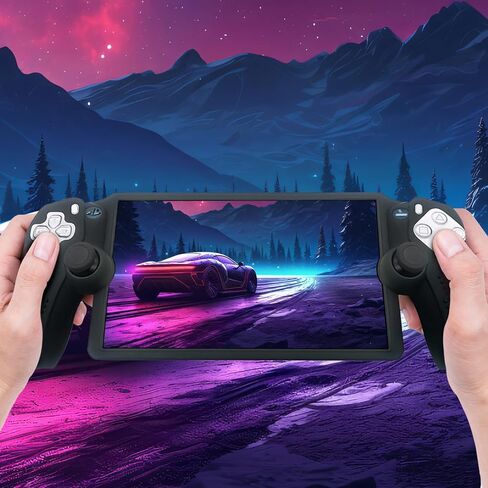Qoosea for Sony Playstation Portal Case سيليكون ممتص للصدمات مضاد لبصمات الأصابع ومقاوم للخدش لبوابة Playstation - أسود in Saudi Arabia