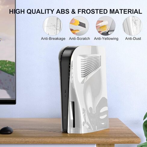 innoAura P5 Plates Cover Faceplates for 2020 Model P5 Disc Edition, Enhanced Cooling Vents & Dust Filter, Anti-Scratch Protective Case with Heat Dissipation Design, Black in Saudi Arabia