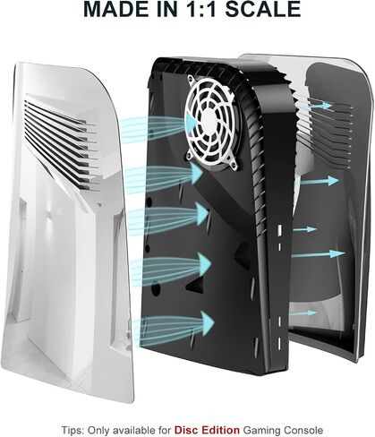 innoAura P5 Plates Cover Faceplates for 2020 Model P5 Disc Edition, Enhanced Cooling Vents & Dust Filter, Anti-Scratch Protective Case with Heat Dissipation Design, Black in Saudi Arabia