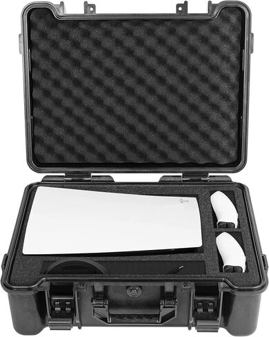 TORIBIO Hard Shell Travel Case Compatible with Xbox Series X and PlayStation 5 Console, Controllers, Headset Accessories, Waterproof Drop-proof Carrying Box with Customized Protective Foam Interior in Saudi Arabia