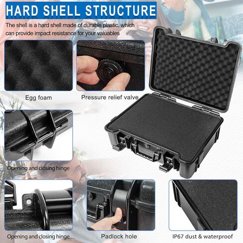 TORIBIO Hard Shell Travel Case Compatible with Xbox Series X and PlayStation 5 Console, Controllers, Headset Accessories, Waterproof Drop-proof Carrying Box with Customized Protective Foam Interior in Saudi Arabia