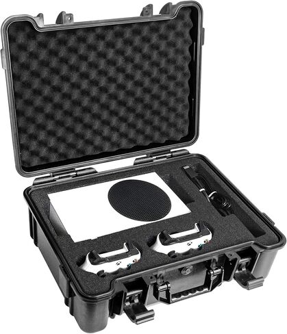 TORIBIO Hard Shell Travel Case Compatible with Xbox Series X and PlayStation 5 Console, Controllers, Headset Accessories, Waterproof Drop-proof Carrying Box with Customized Protective Foam Interior in Saudi Arabia