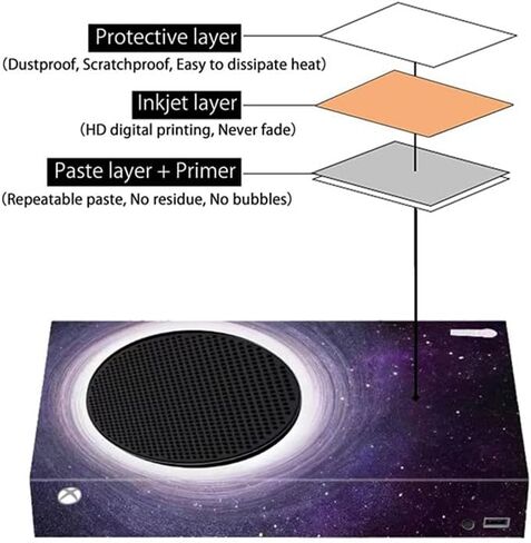 Mytrix Whole Body Protective Skin for Xbox Series S Gaming Console, Durable Vinyl Decal Style Easy Apply Skin Wrap Stickers for Xbox - Universe Black Hole in Kuwait