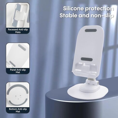 Foldable Desktop Phone Holder, Phone Holder on Desk Compatible with iPhone15, 14, 13 Pro Max Mini, Suitable for 3.5-12.9 inch Phones and Tablet Computer. (Yellow) in Kuwait