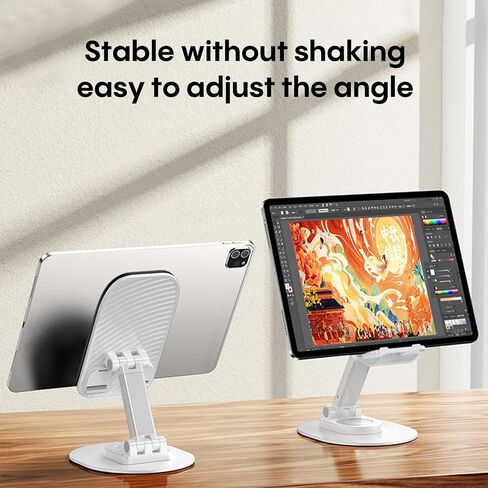 Foldable Desktop Phone Holder, Phone Holder on Desk Compatible with iPhone15, 14, 13 Pro Max Mini, Suitable for 3.5-12.9 inch Phones and Tablet Computer. (Yellow) in Kuwait