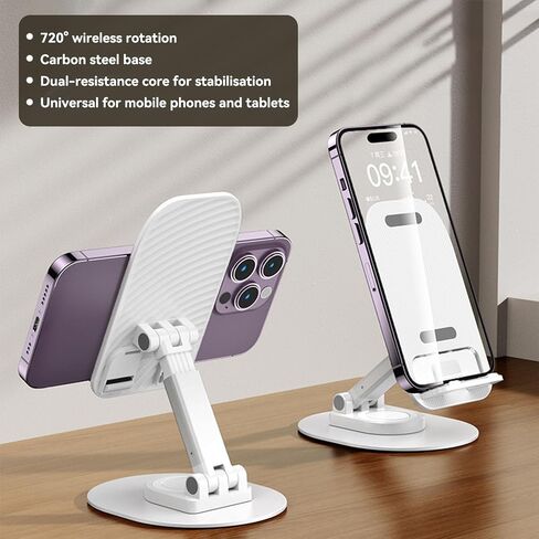 Foldable Desktop Phone Holder, Phone Holder on Desk Compatible with iPhone15, 14, 13 Pro Max Mini, Suitable for 3.5-12.9 inch Phones and Tablet Computer. (Yellow) in Kuwait