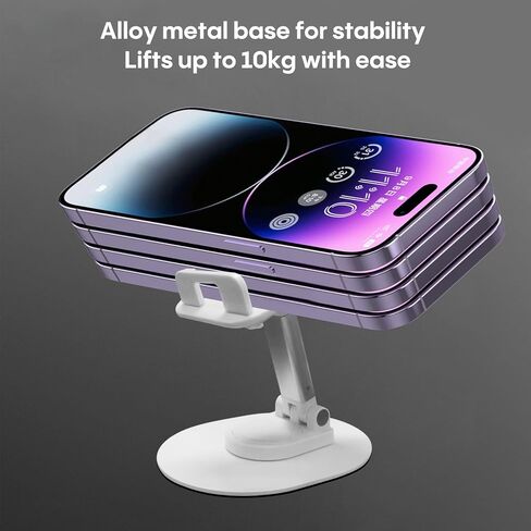 Foldable Desktop Phone Holder, Phone Holder on Desk Compatible with iPhone15, 14, 13 Pro Max Mini, Suitable for 3.5-12.9 inch Phones and Tablet Computer. (Yellow) in Kuwait