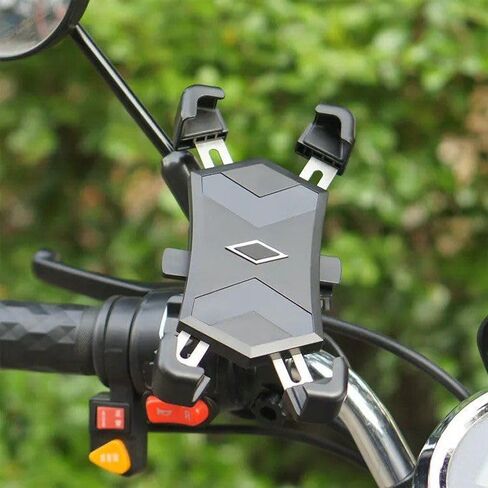 PITMOTO Phone Holder for Scooter or Motorcycle Handlebar Mount - Black in Kuwait