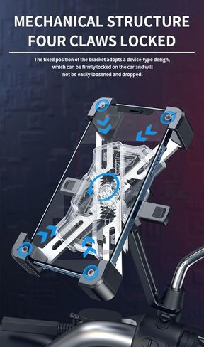 PITMOTO Phone Holder for Scooter or Motorcycle Mirror Mount, 360-degree Rotation, Universal Fit, in Kuwait