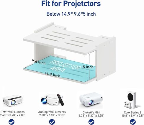 ارياجد رف يثبت على الحائط لجهاز العرض، رف جهاز عرض، حامل جهاز عرض يثبت على الحائط، رف جهاز العرض لملحقات الحائط، رف يثبت على الحائط، حامل جهاز عرض، حامل جهاز عرض على الحائط، ابيض in Kuwait