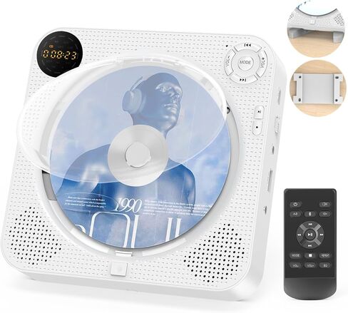 مشغل أقراص مضغوطة محمول، مشغل أقراص مضغوطة محمول مع بلوتوث، مشغل أقراص مضغوطة بلوتوث قابل لإعادة الشحن، مشغل أقراص مضغوطة محمول من ARAFUNA مع مكبرات صوت، مشغل أقراص مضغوطة على الحائط، مشغل أقراص مضغوطة Kpop يدعم راديو Fm ومدخل USB Aux in Kuwait