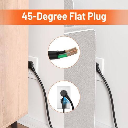Power Strip 2700J Surge Protector, 2 Pack 6 Outlet Heavy Duty Power Strips with Flat Plug and 6FT Long Cord, Wall Mountable Metal Outlet Strip for Desk, Garage, Workbench and Kitchen in Kuwait