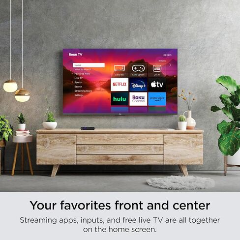Roku 40 بوصة Select Series 1080p Full HD Smart RokuTV مع جهاز تحكم صوتي، صورة مشرقة، شاشة رئيسية قابلة للتخصيص، وتلفزيون مجاني in Kuwait