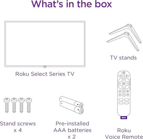 Roku 40 بوصة Select Series 1080p Full HD Smart RokuTV مع جهاز تحكم صوتي، صورة مشرقة، شاشة رئيسية قابلة للتخصيص، وتلفزيون مجاني in Kuwait