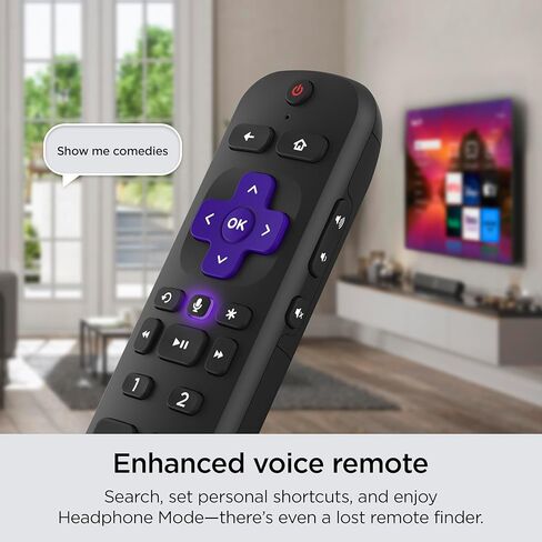 Roku 65 بوصة Select Series 4K HDR Smart TV جهاز تحكم عن بعد صوتي محسّن، صورة رائعة 4K، سطوع تلقائي، وبث سلس in Kuwait