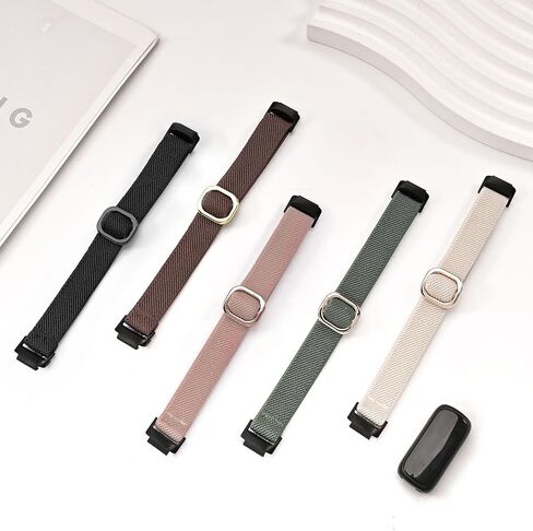 Folavii 5 عبوات من النايلون القابل للتمدد متوافقة مع Fitbit Inspire 3 عصابات للنساء والرجال، سوار معصم بديل مرن وقابل للتعديل من أجل Fitbit Inspire 3 Bands in Kuwait
