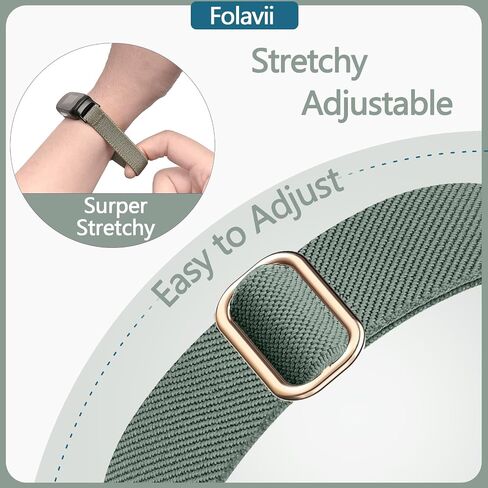 Folavii 5 عبوات من النايلون القابل للتمدد متوافقة مع Fitbit Inspire 3 عصابات للنساء والرجال، سوار معصم بديل مرن وقابل للتعديل من أجل Fitbit Inspire 3 Bands in Kuwait