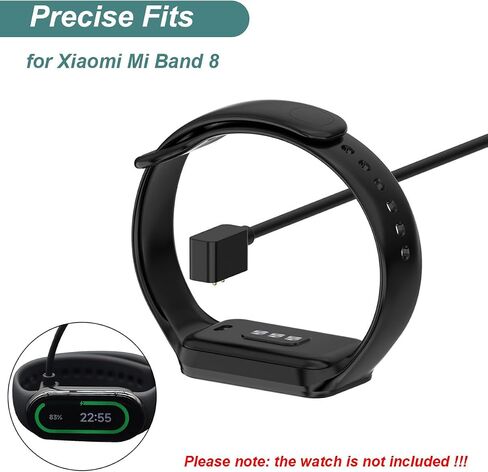 شاحن Kissmart لجهاز Xiaomi Mi Band 8، سلك كابل شحن USB بديل لجهاز Mi Band 8 لتتبع اللياقة البدنية (2 حزمة، 2 قدم/60 سم) in Kuwait