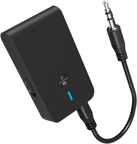 Bluetooth 5.3 Transmitter Receiver for TV and Wireless Headphones, 2-in-1 Bluetooth Adapter, Wireless Transmitter for TV, PC, MP3, Gym, Airplane Use with Any 3.5 mm Audio Jack… in Saudi Arabia