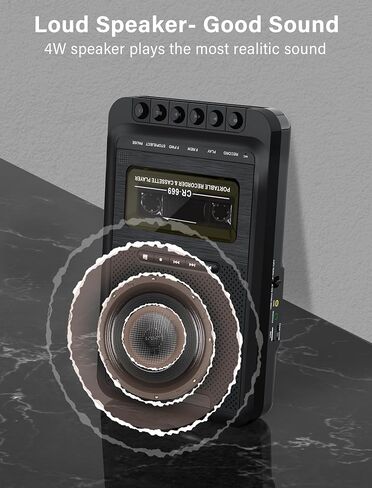 محول مسجل مشغل كاسيت محمول، سجل إلى أشرطة الكاسيت/USB/بطاقة SD عبر الميكروفون، كاسيت إلى موسيقى MP3 عبر قرص U/بطاقة SD أو الكمبيوتر الشخصي، مشغل شريط كاسيت بمقبض قابل للسحب، مقبس سماعة الرأس in Kuwait