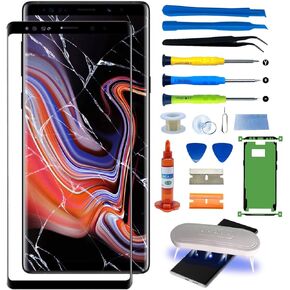 Original Samsung Galaxy Note 10 Plus Screen Replacement 6.8 inch 10+ Series Front Glass Repair Kit incl Waterpoof Frame Adhesive,Repair Glue and Lamp Tool Kit(No Digitizer,No LCD) SM-965 Series in Kuwait