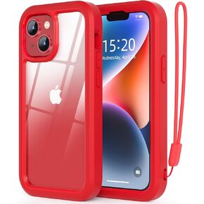 جراب WXR لهاتف iPhone 14/iPhone 13، ممتص للصدمات من السيليكون الناعم وظهر صلب من البولي كربونات الشفاف، جراب حماية من السقوط العسكري 3 في 1 لهاتف iPhone 14/iPhone 13 6.1 بوصة. (أسود) in Kuwait