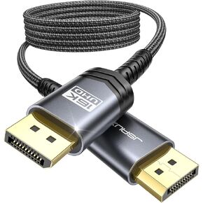 JSAUX 10ft DisplayPort Cable 2.1 for 5090,7900 Graphics/Gaming Monitor | 16K Resolution, 240Hz Refresh Rate, 80Gbps BandWidth, Support MST, Braided Cable, Dynamic HDR in Kuwait