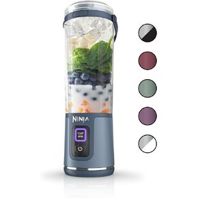 Ninja BC155PS Blast Two-Pack Portable Blender, Cordless, 18oz. Vessel, Personal Blender-for Shakes & Smoothies, BPA Free, Leakproof-Lid & Sip Spout, Rechargeable, Dishwasher Safe Parts, Peach & Stone