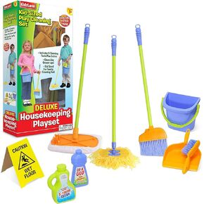 Kidzlane Kids Cleaning Set for Toddlers | Kids Broom Set for Kids for Play | Mop and Cleaning Toys Set | Kids broom and mop set for toddlers | Cleaning Toys for Kids Ages 4-8 and Older