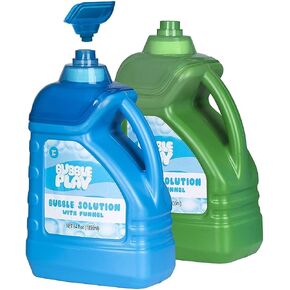 Darice 2 Pack 128oz Bubble Solution Refill for Bubble Machines & Blowers - Easter, Weddings, Birthdays, Outdoor - 4 Big Bubble Wands Included - Non-Toxic Safe for Toddlers & Kids, Colors May Vary in Saudi Arabia